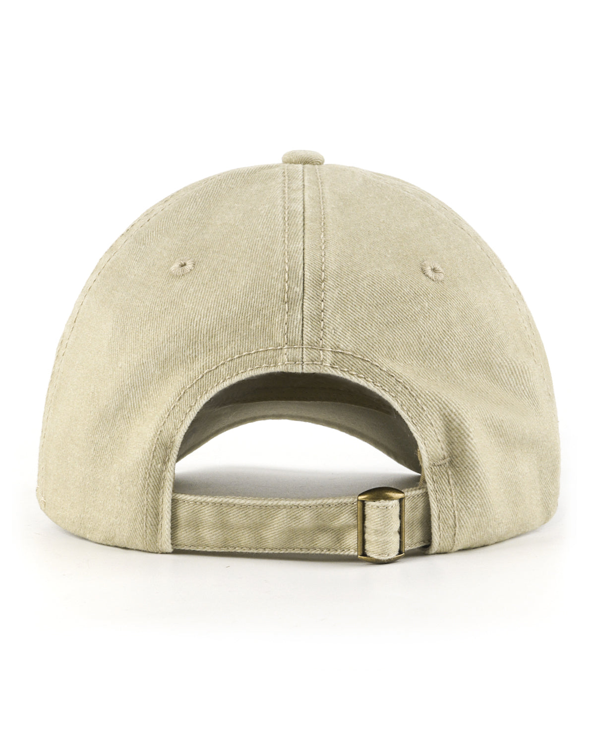 Beige washed denim baseball cap for big heads - back view