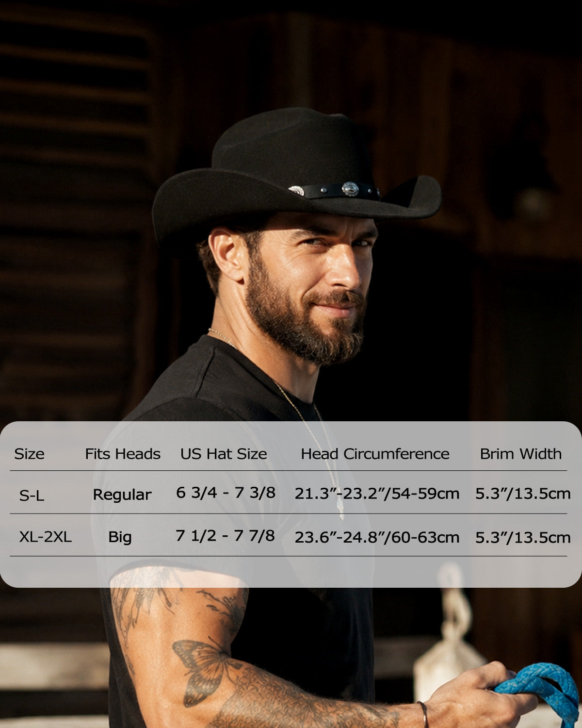 Felt Cowboy Hat for Big Heads