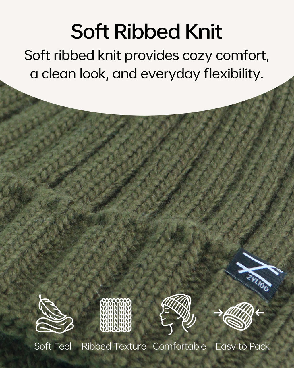 Cable Knit Beanie for Big Heads