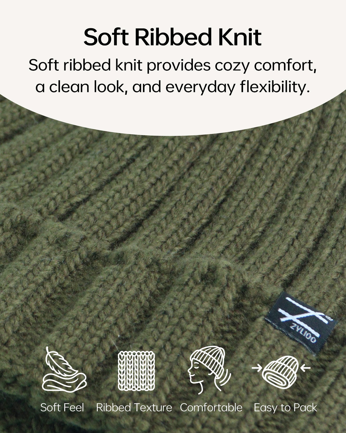 Cable Knit Beanie for Big Heads