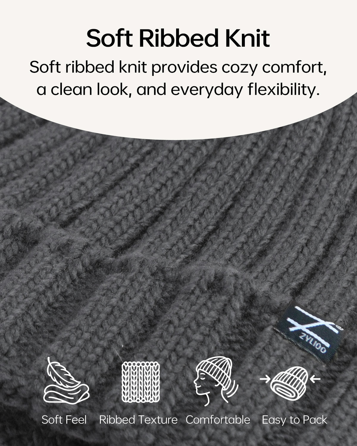 Cable Knit Beanie for Big Heads