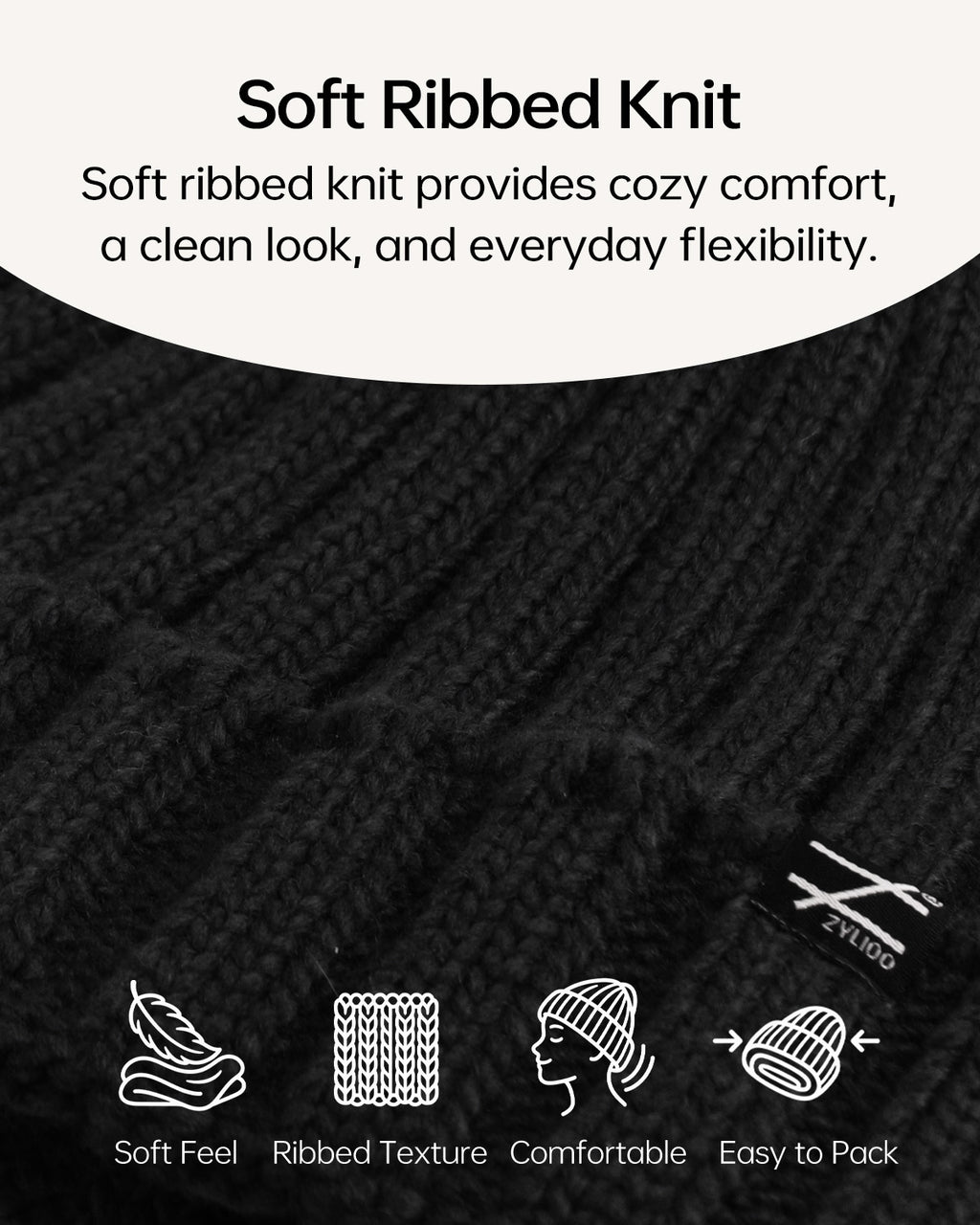 Cable Knit Beanie for Big Heads