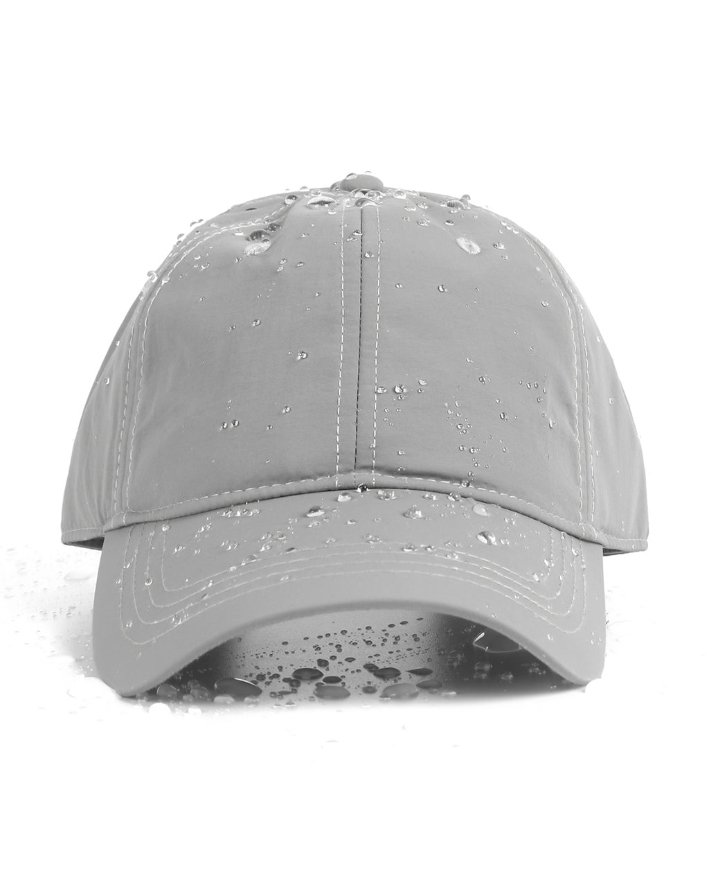 Light gray quick-dry baseball cap for big heads XXL - front view - Zylioo
