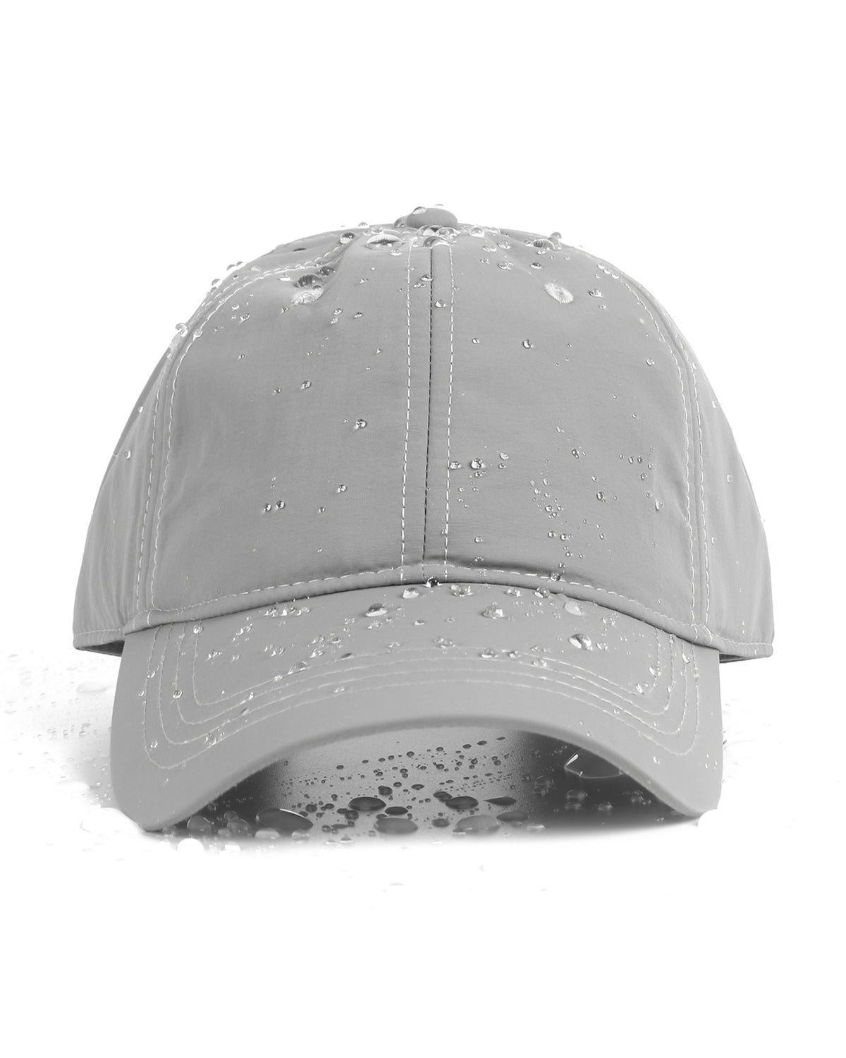 Light gray quick-dry baseball cap for big heads XXL - front view - Zylioo