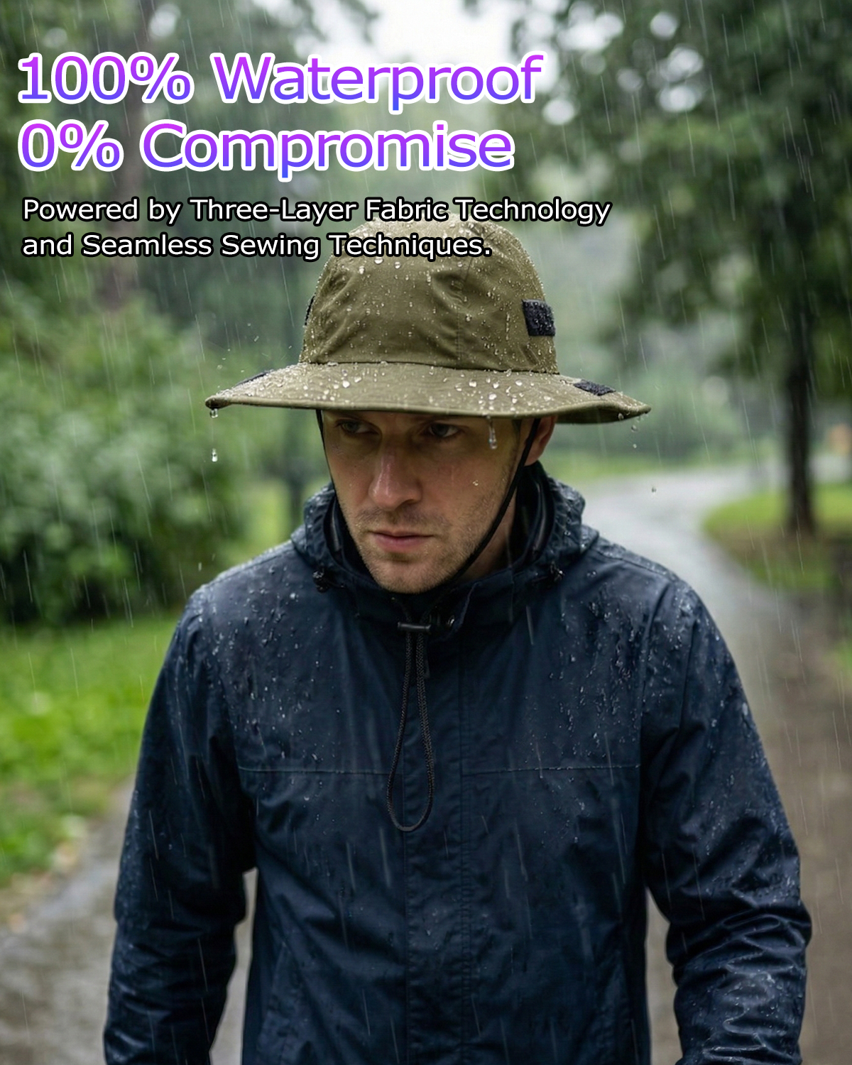 Water-Resistant Boonie Hat for Big Heads