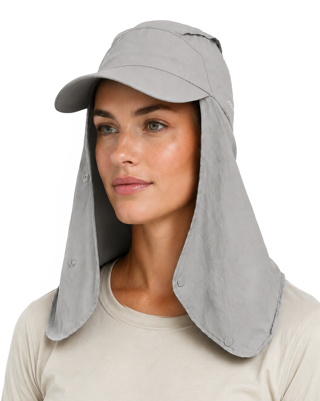 Quick-Dry Sun Hat with Neck Flap for Big Heads