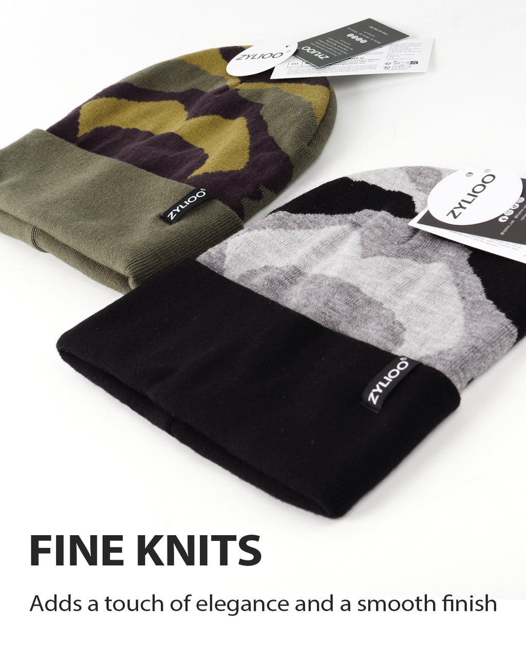 Fine Knit Beanie Hats for Big Heads