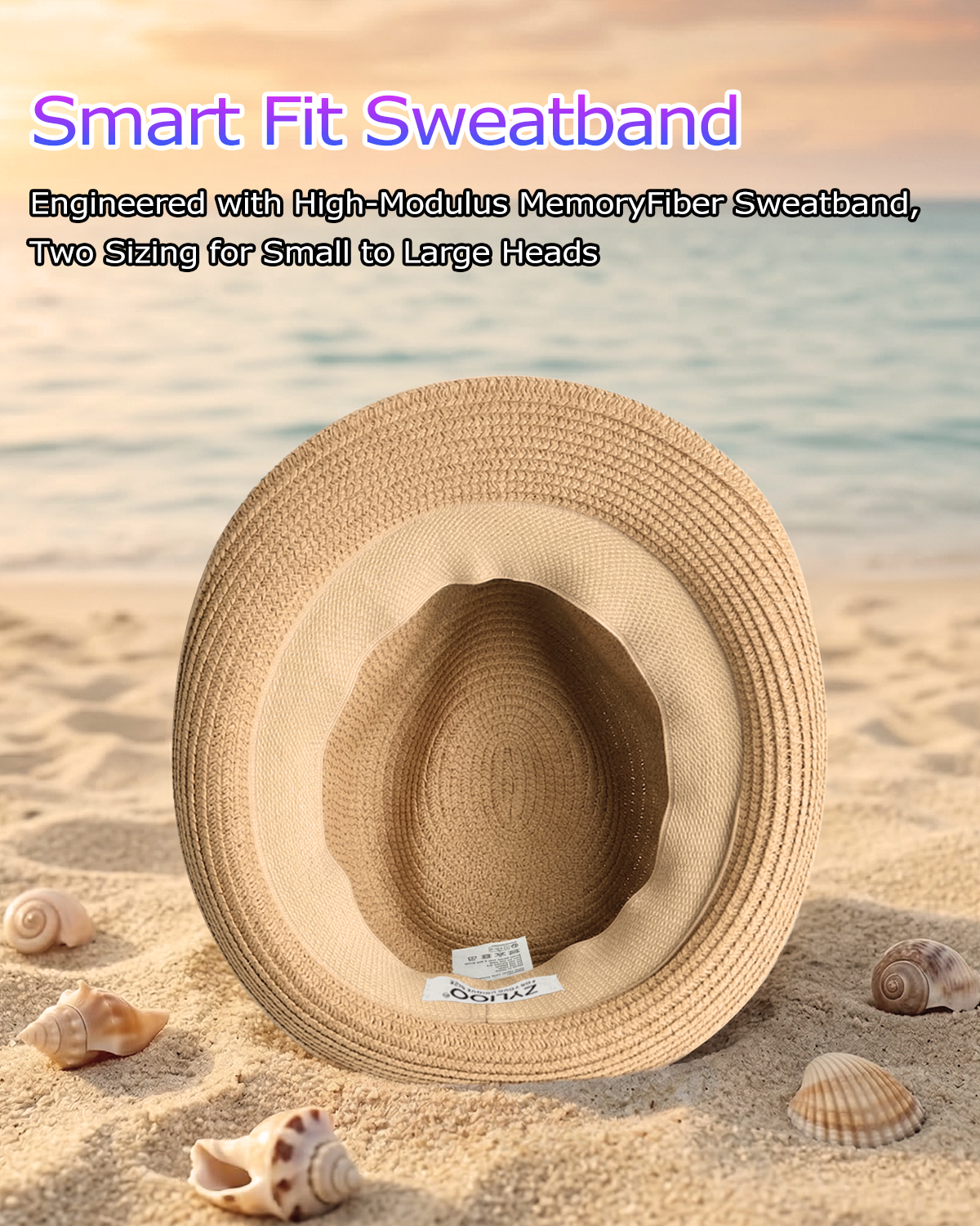 2XL Straw Trilby Hat for Big Heads