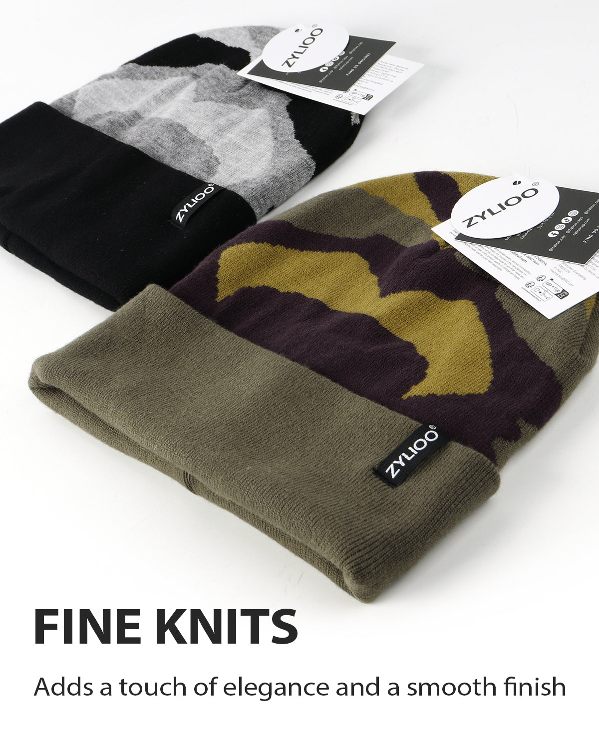 Fine Knit Beanie Hats for Big Heads
