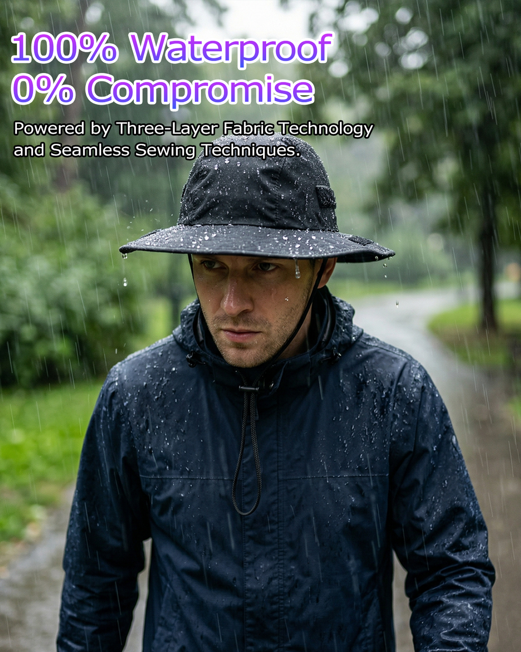 Water-Resistant Boonie Hat for Big Heads