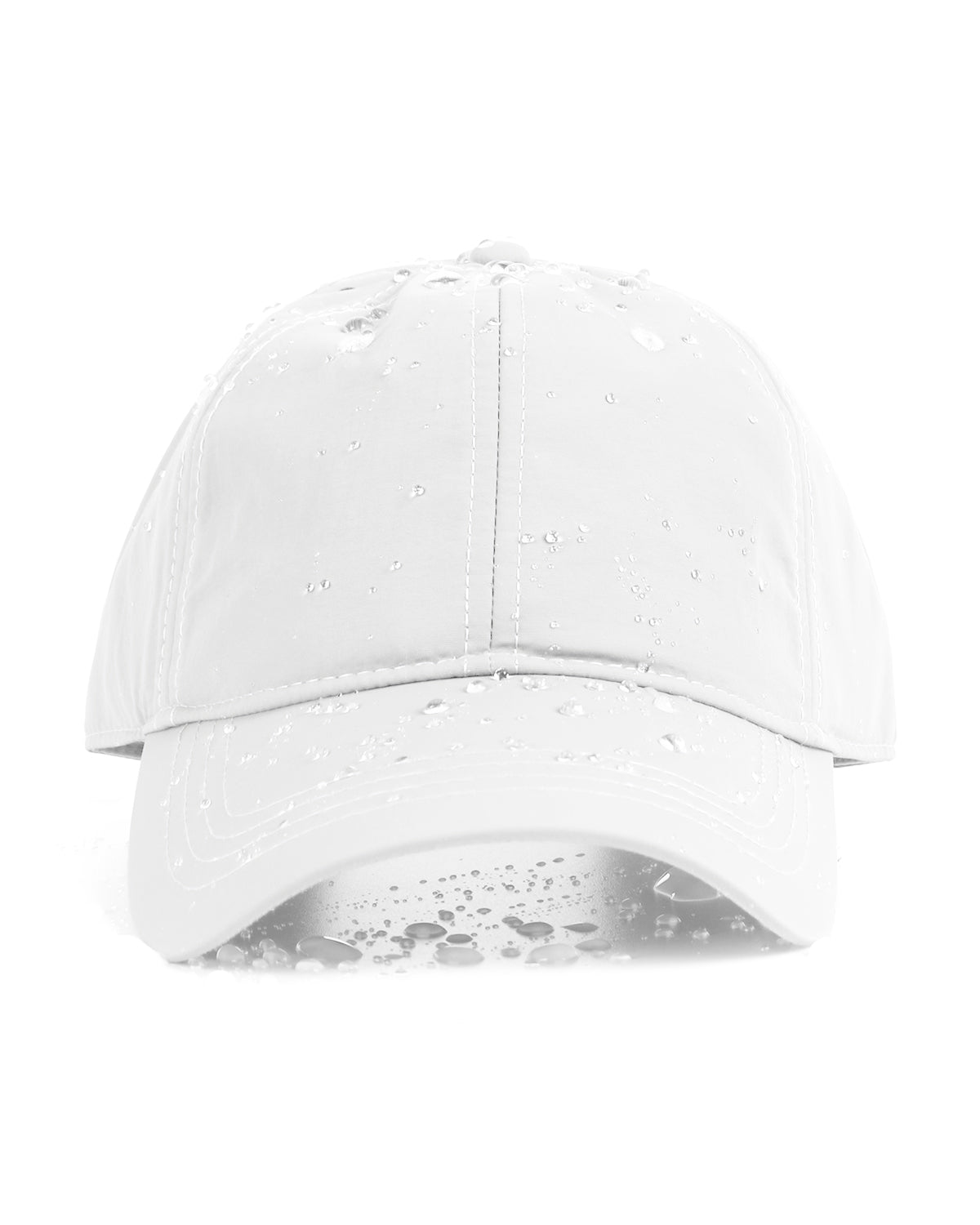 White quick-dry baseball cap for big heads XXL - front view - Zylioo