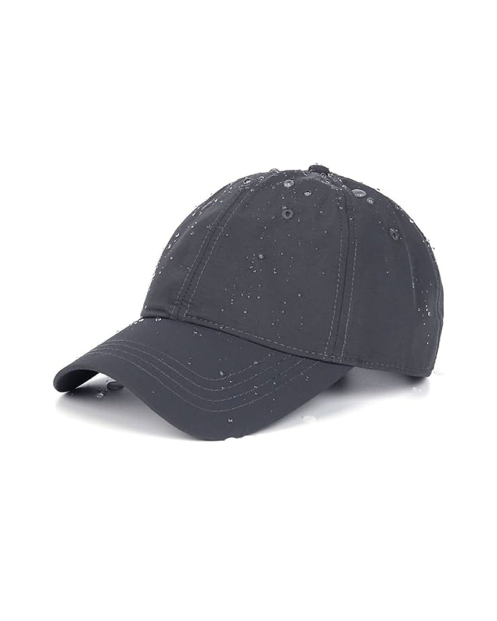Grey quick-dry baseball cap for big heads XXL - front view - Zylioo