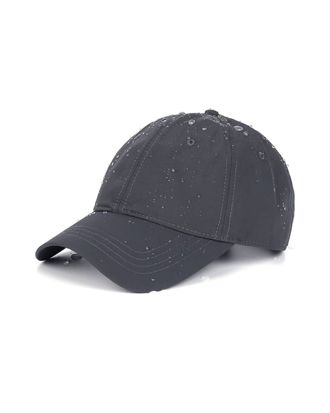 Grey quick-dry baseball cap for big heads XXL - front view - Zylioo