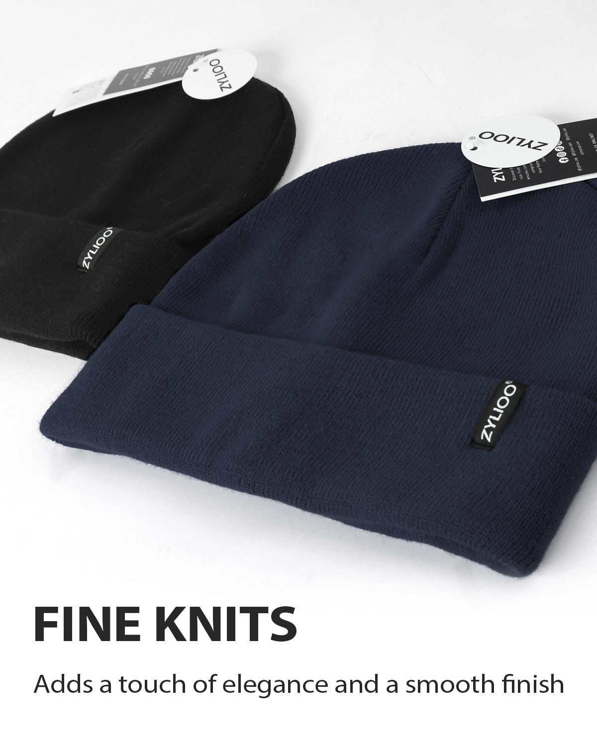 Fine Knit Beanie Hats for Big Heads