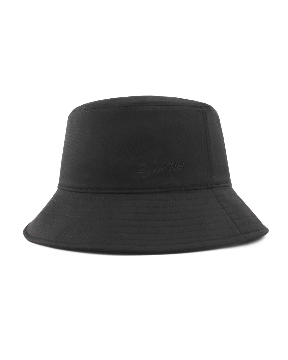 Black reversible bucket hat reverse side showing alternate pattern