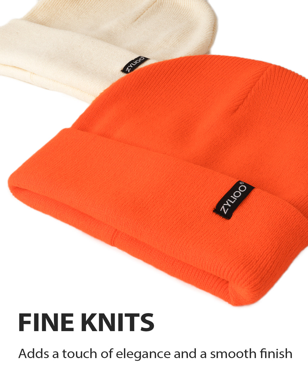 Fine Knit Beanie Hats for Big Heads