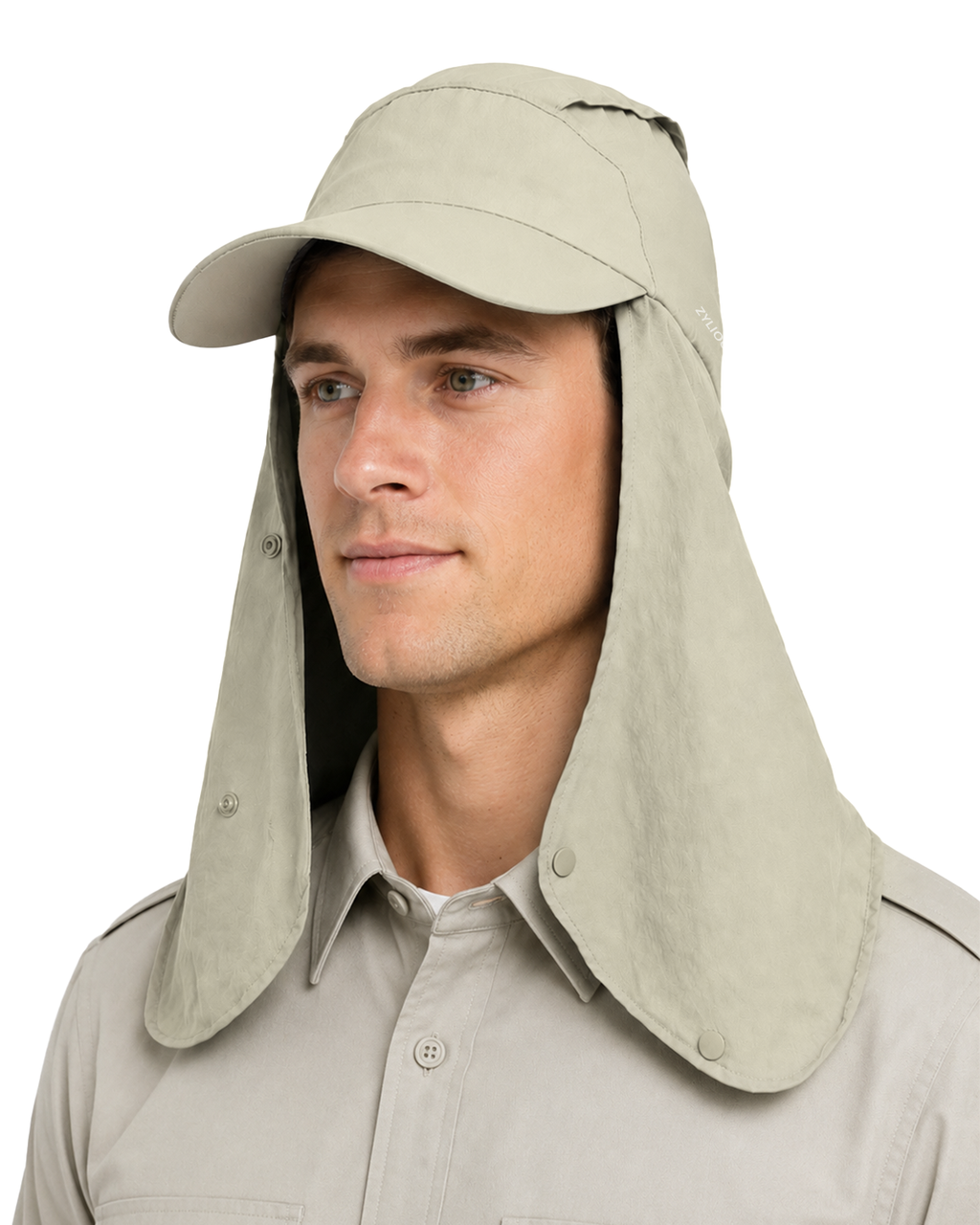Quick-Dry Sun Hat with Neck Flap for Big Heads