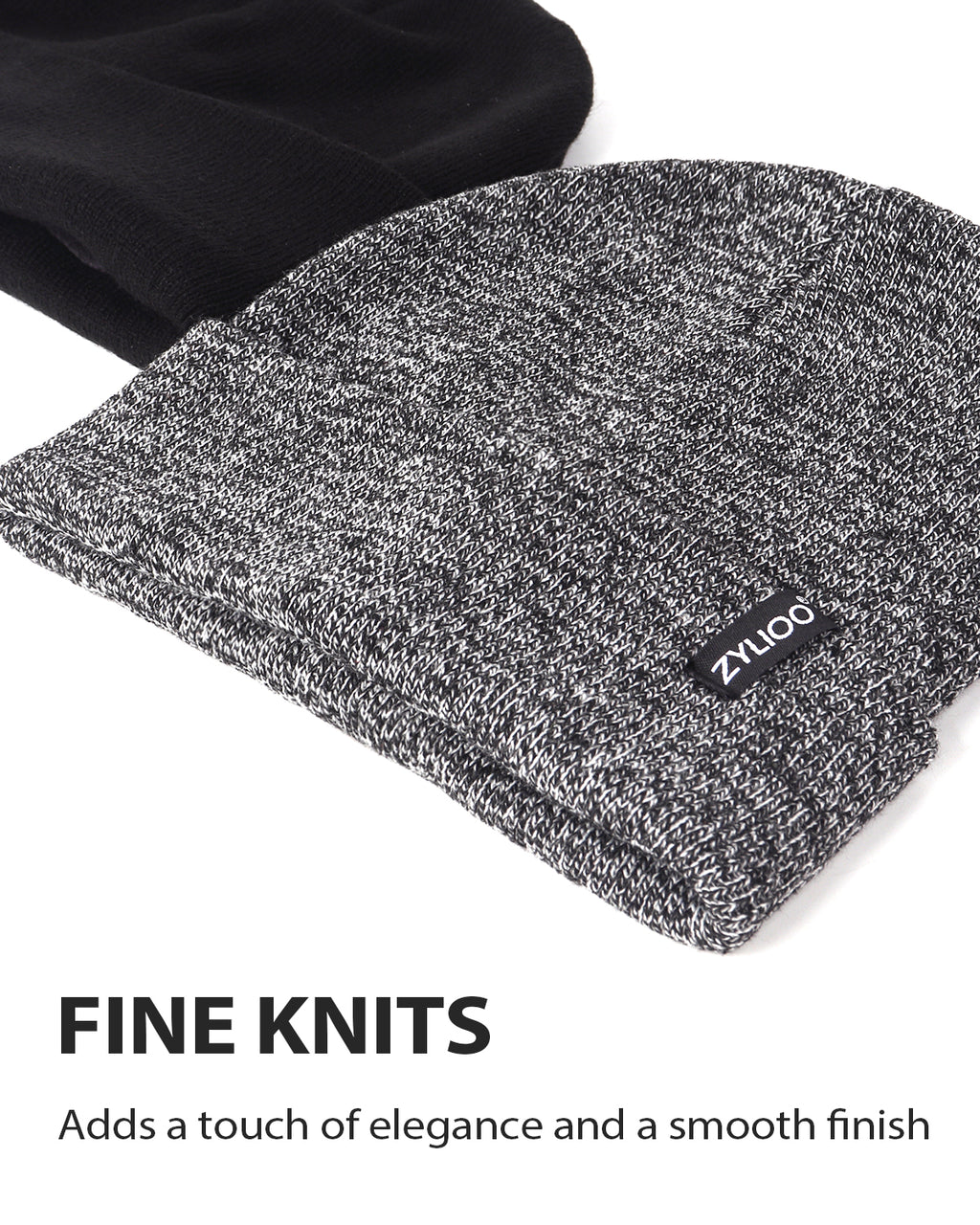 Fine Knit Beanie Hats for Big Heads