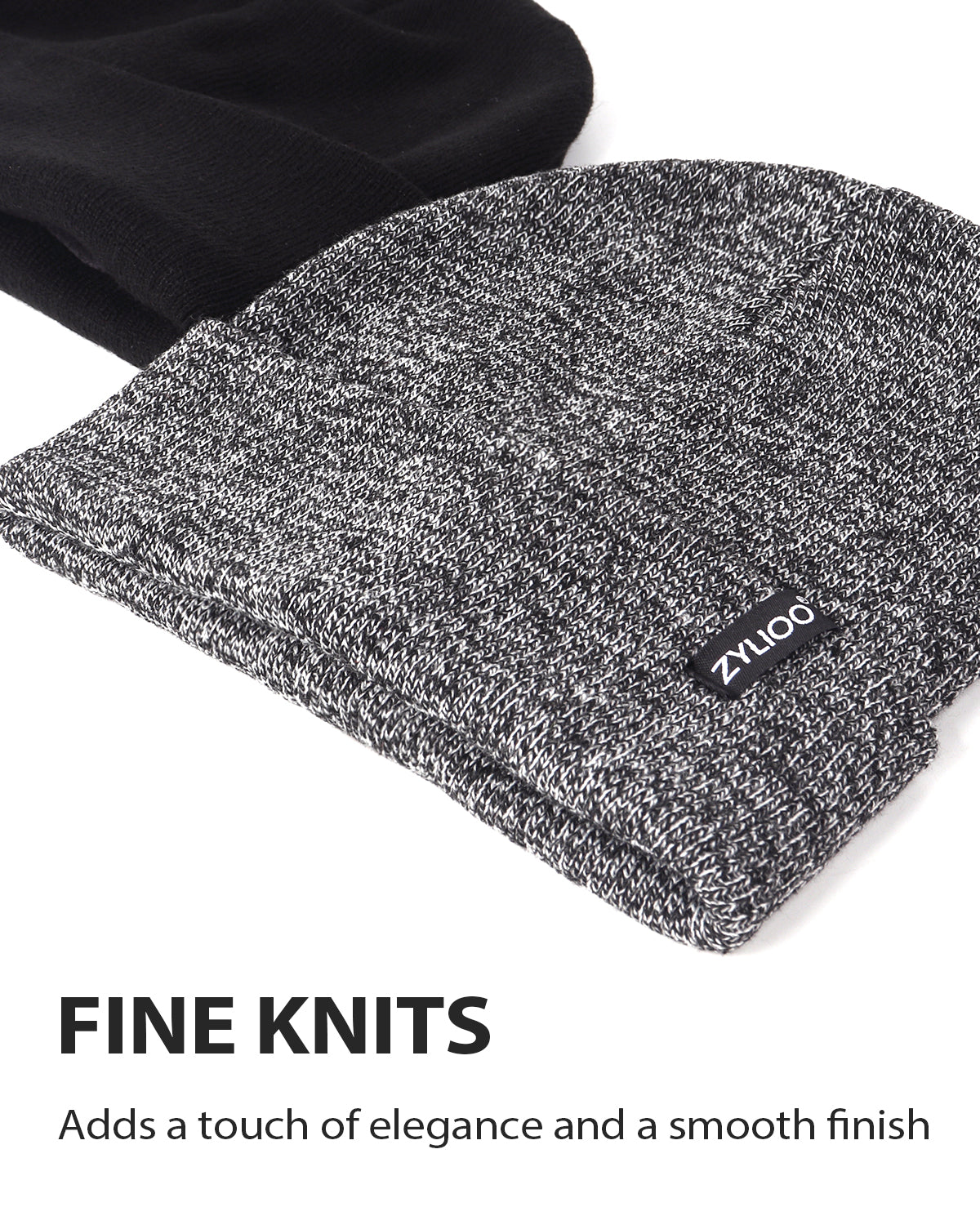 Fine Knit Beanie Hats for Big Heads