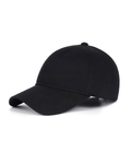 Black cotton baseball cap for big heads XXL - three quarter view