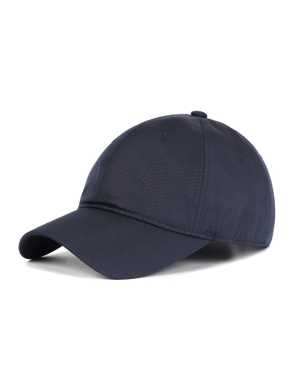 Navy blue textured quick-dry baseball cap for big heads XXL - three quarter view - Zylioo