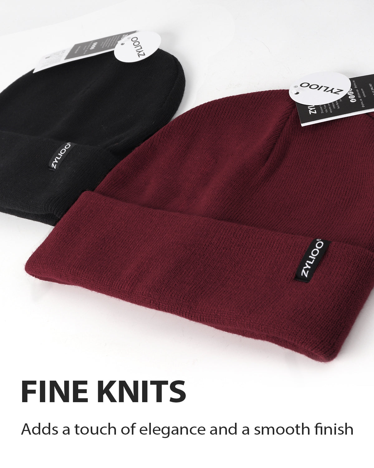 Fine Knit Beanie Hats for Big Heads