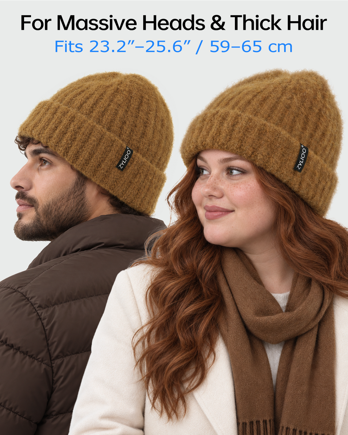 Chunky Fuzzy Beanie for Big Heads