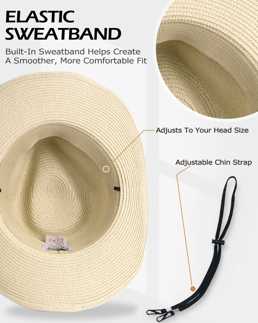 XXL Straw Cowboy Hat for Big Heads