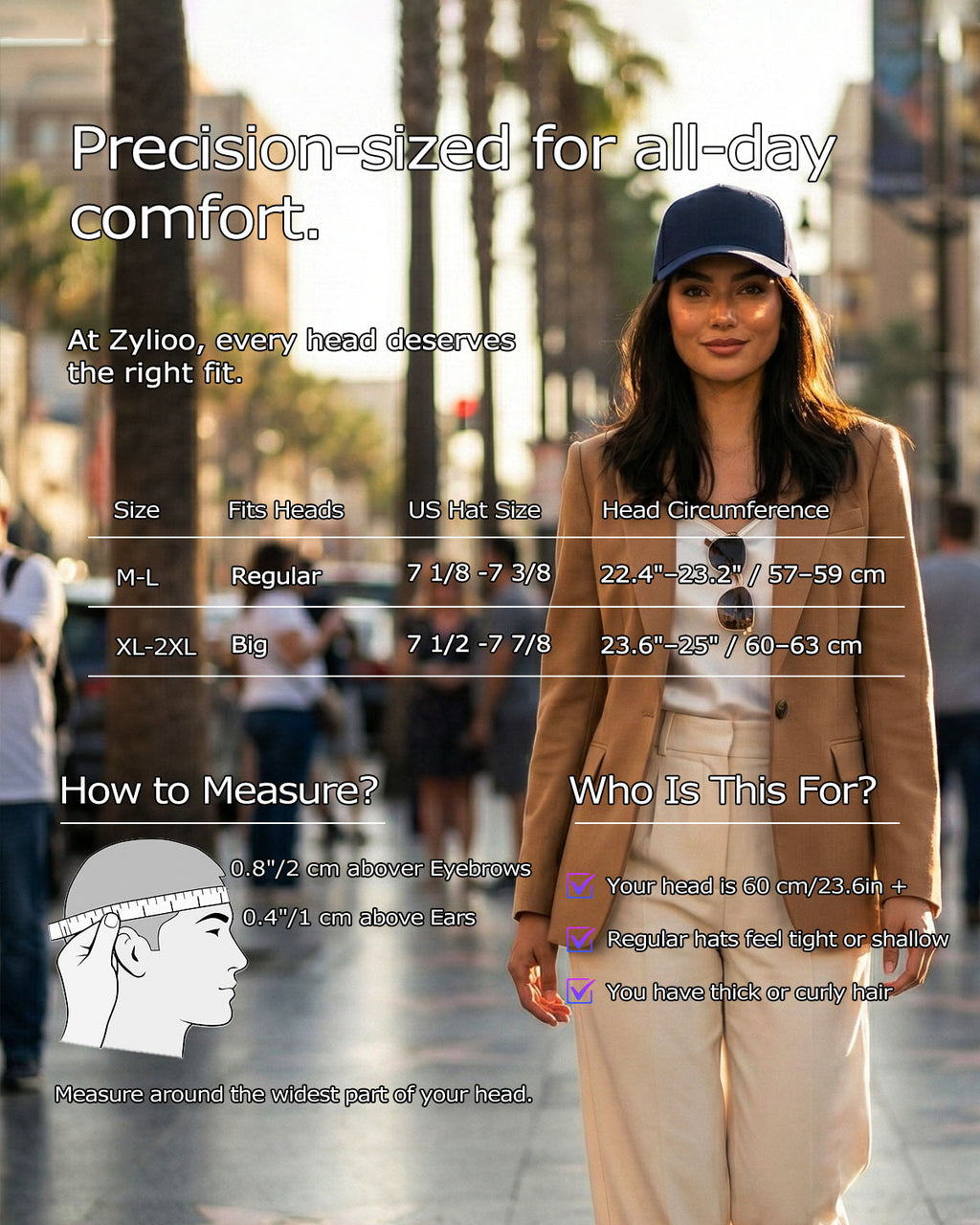 Structured 5-Panel Cap for Big Heads