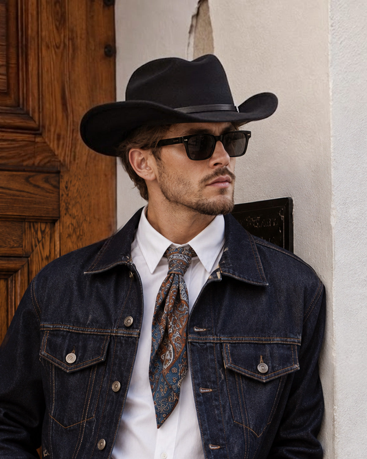 Western Felt Cowboy Hat for Big Heads