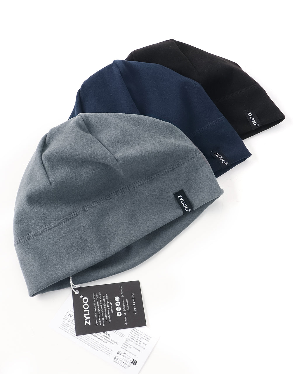 Fleece skull cap for big heads - all colors display with soft fleece texture detail