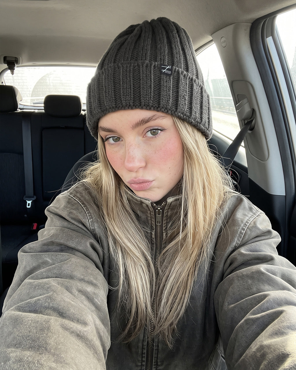 Cable Knit Beanie for Big Heads