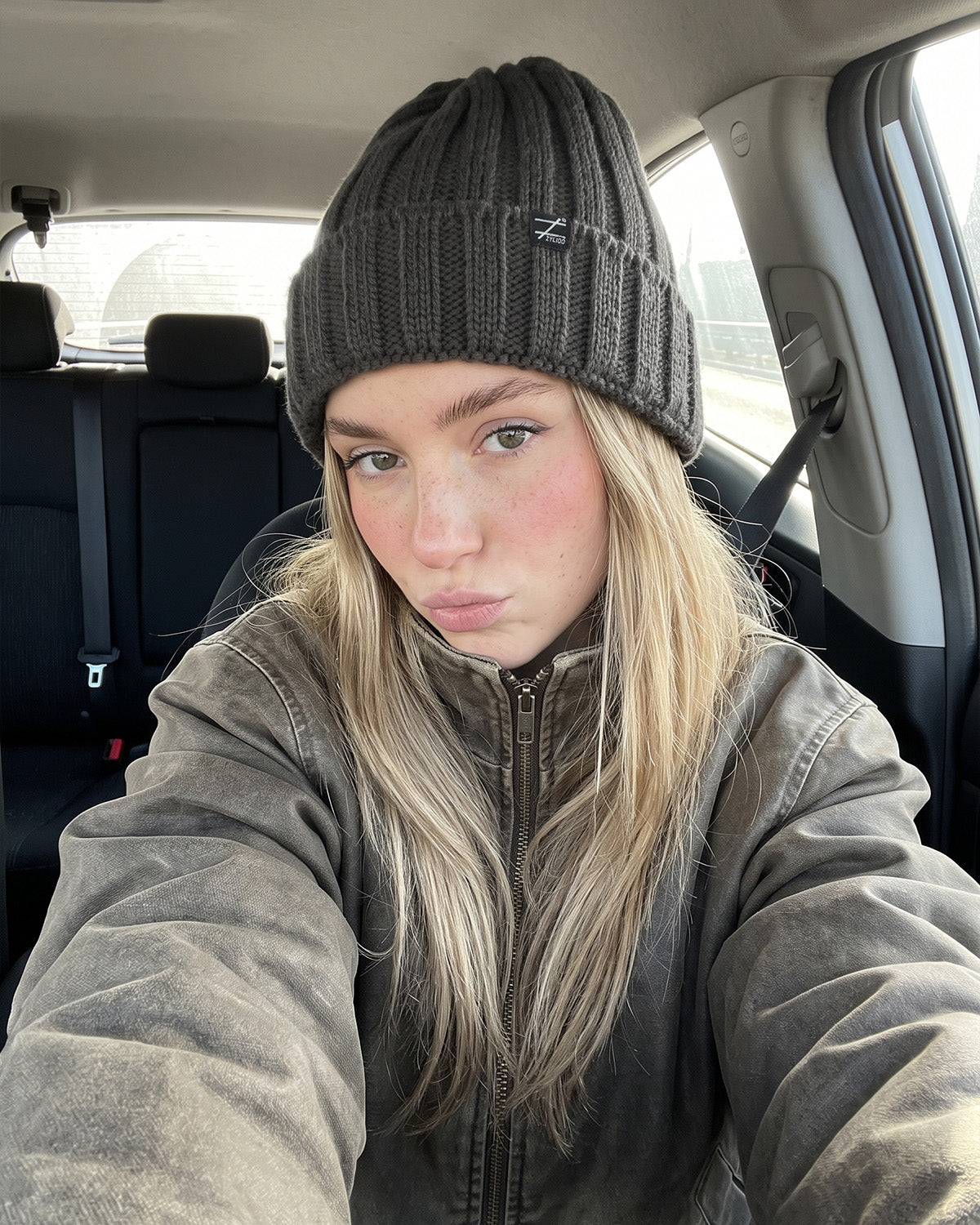 Cable Knit Beanie for Big Heads