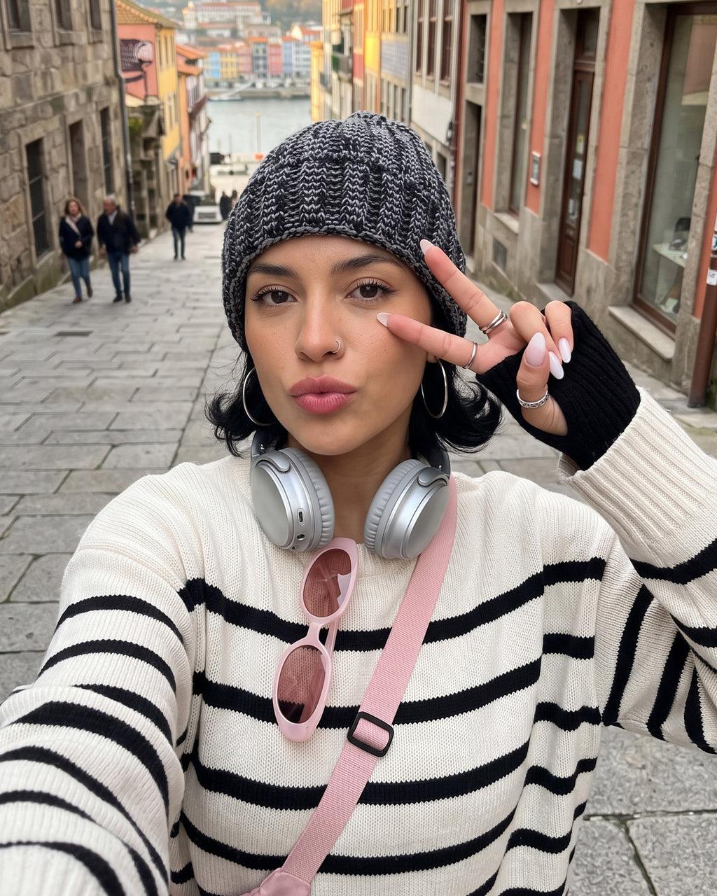 Cable Knit Beanie for Big Heads