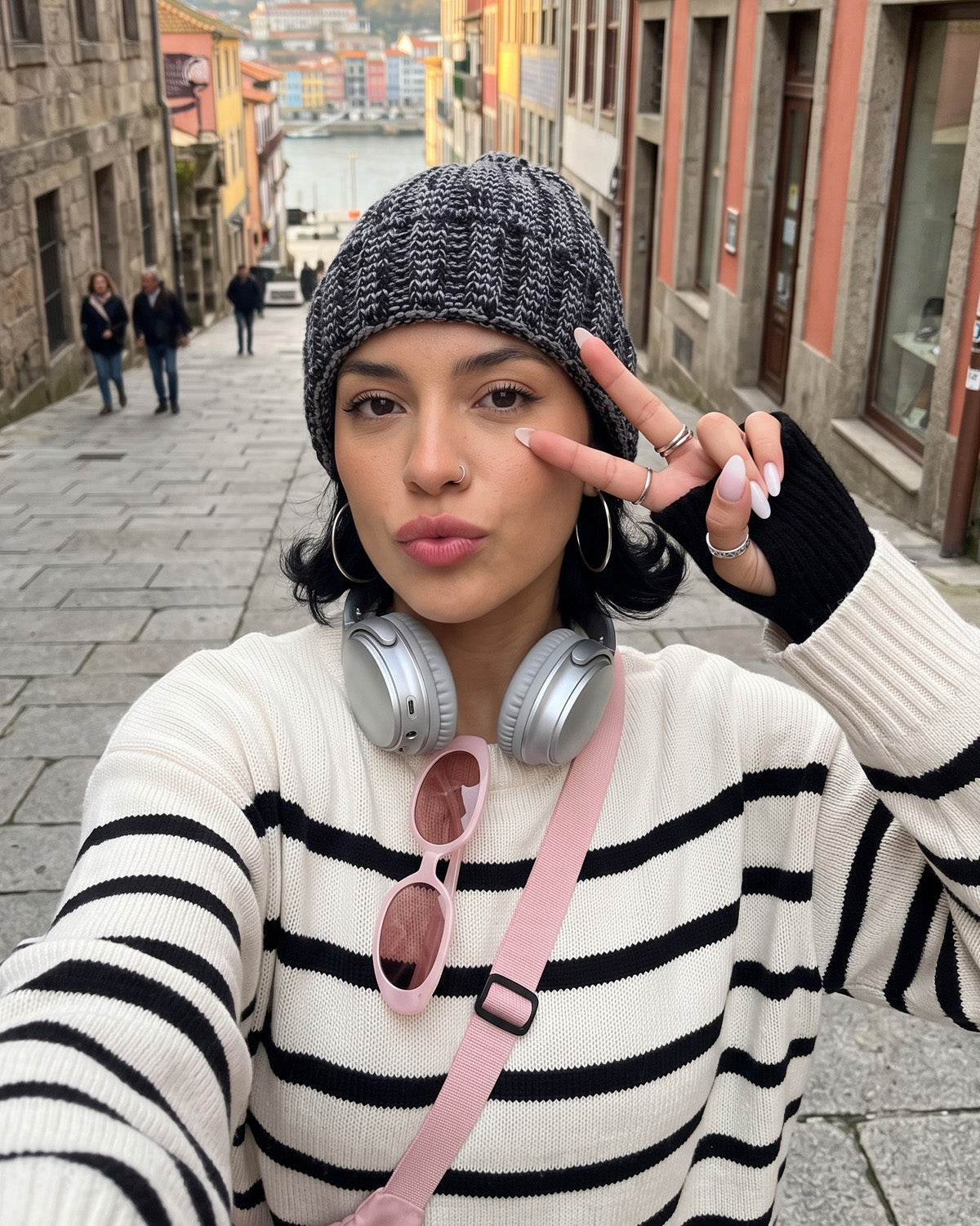 Cable Knit Beanie for Big Heads