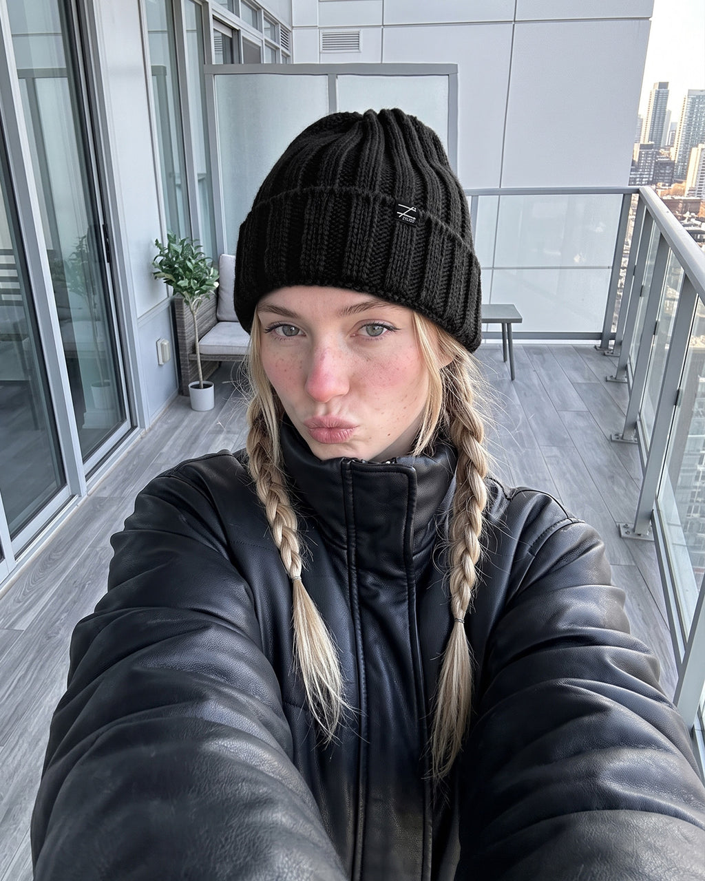 Cable Knit Beanie for Big Heads
