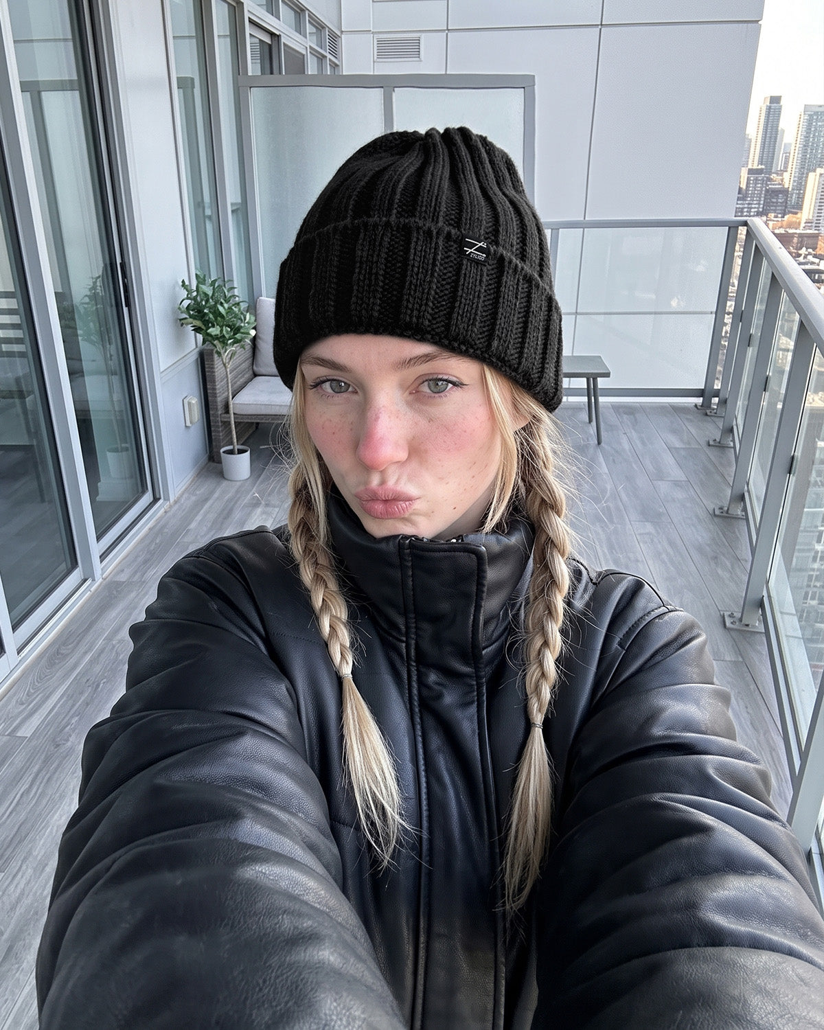 Cable Knit Beanie for Big Heads