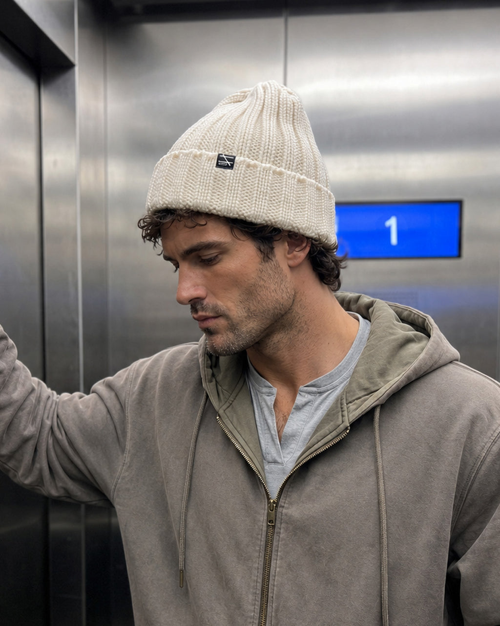 Cable Knit Beanie for Big Heads