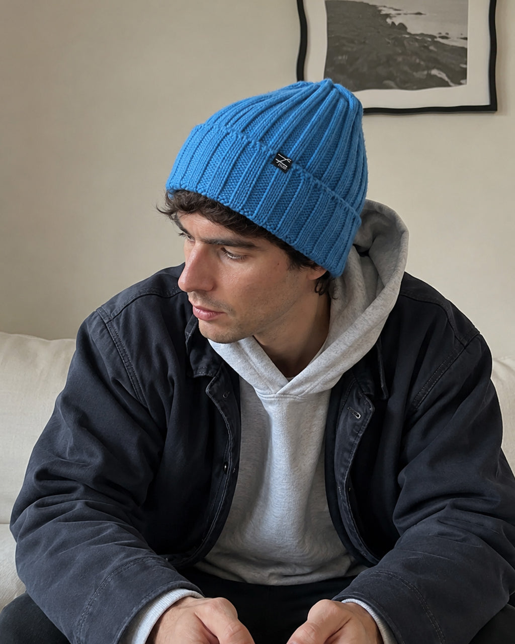 Cable Knit Beanie for Big Heads
