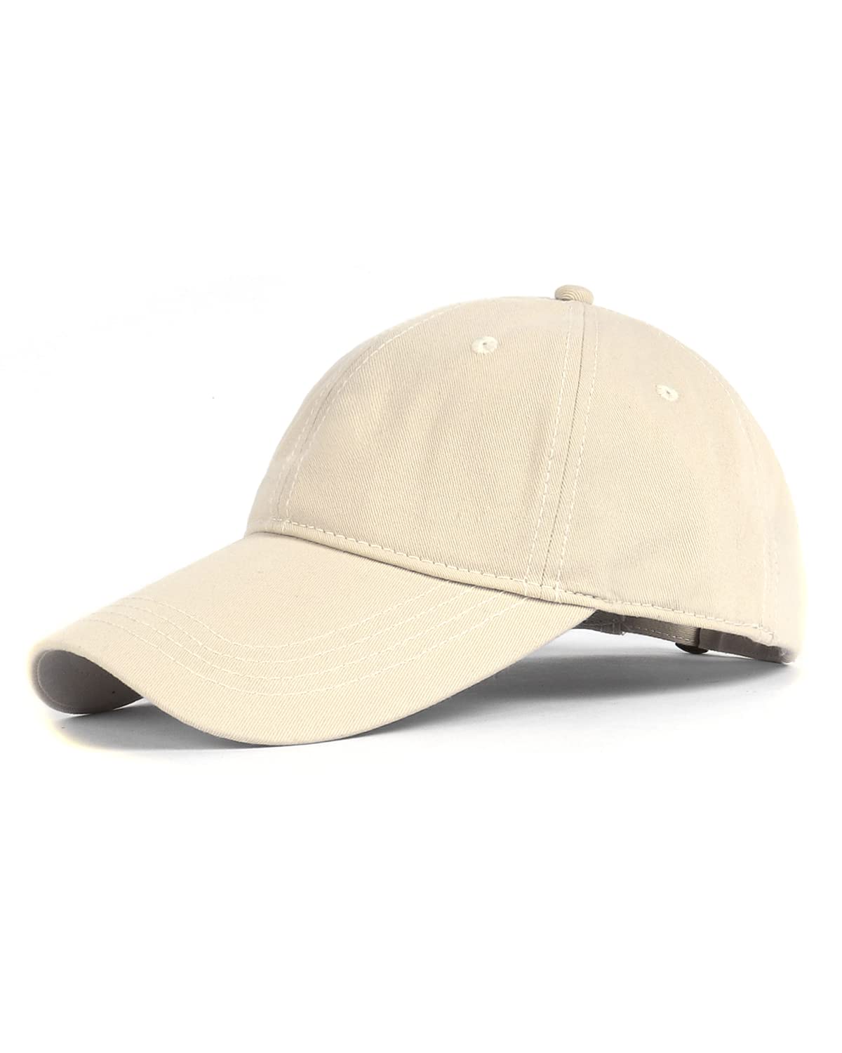 Long Brim Cotton Baseball Cap for Big Heads