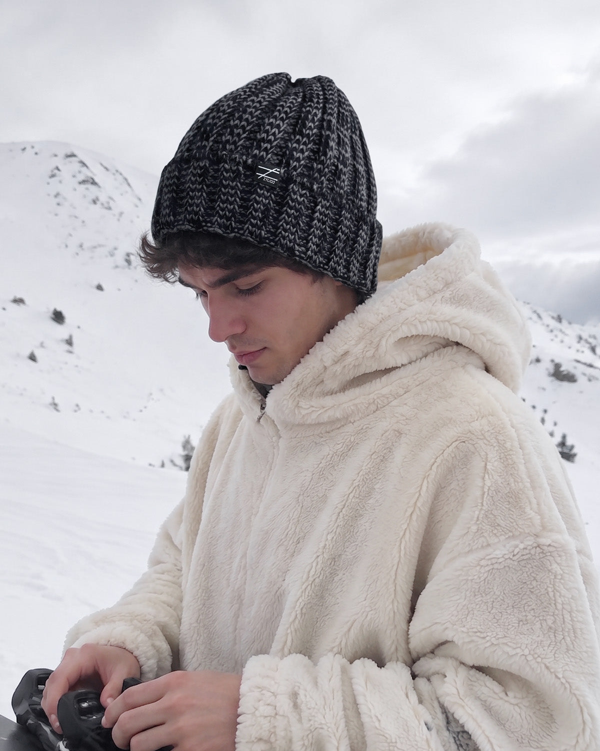 Cable Knit Beanie for Big Heads
