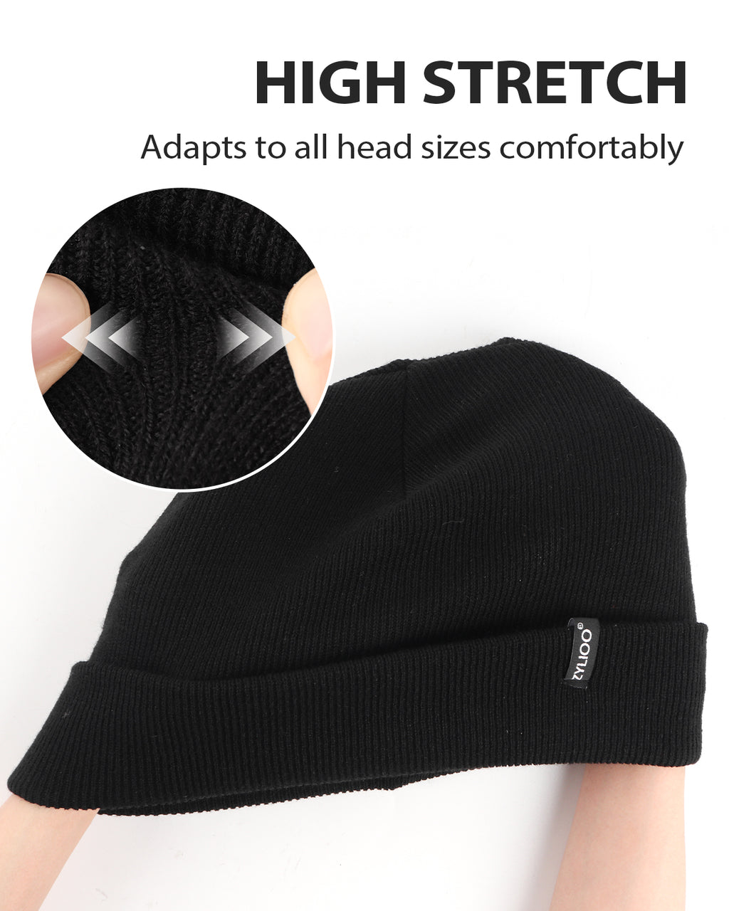 Fine Knit Beanie Hats for Big Heads