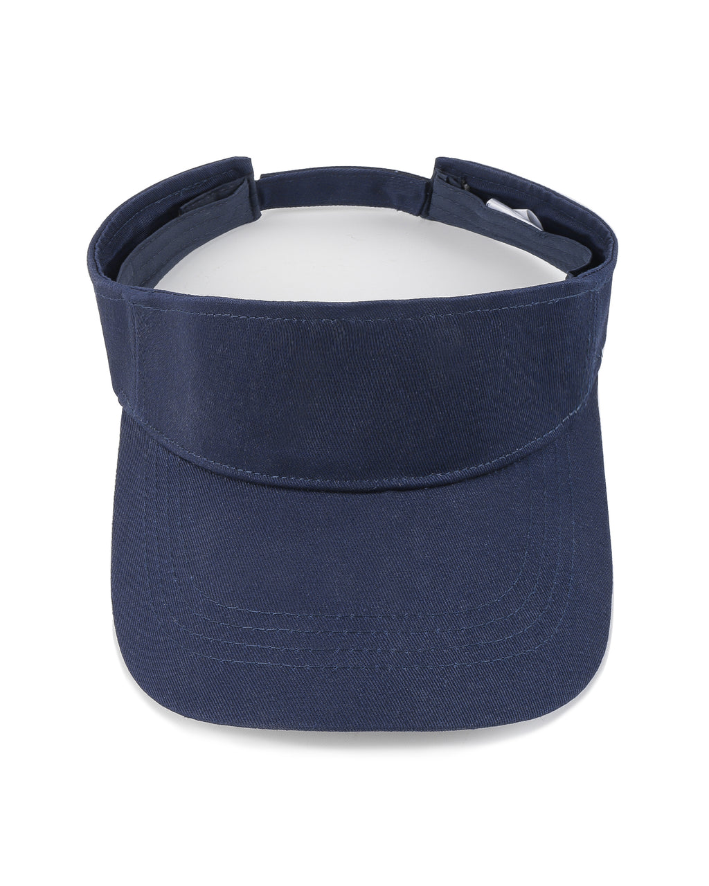 Navy wide brim sun visor for big heads front view