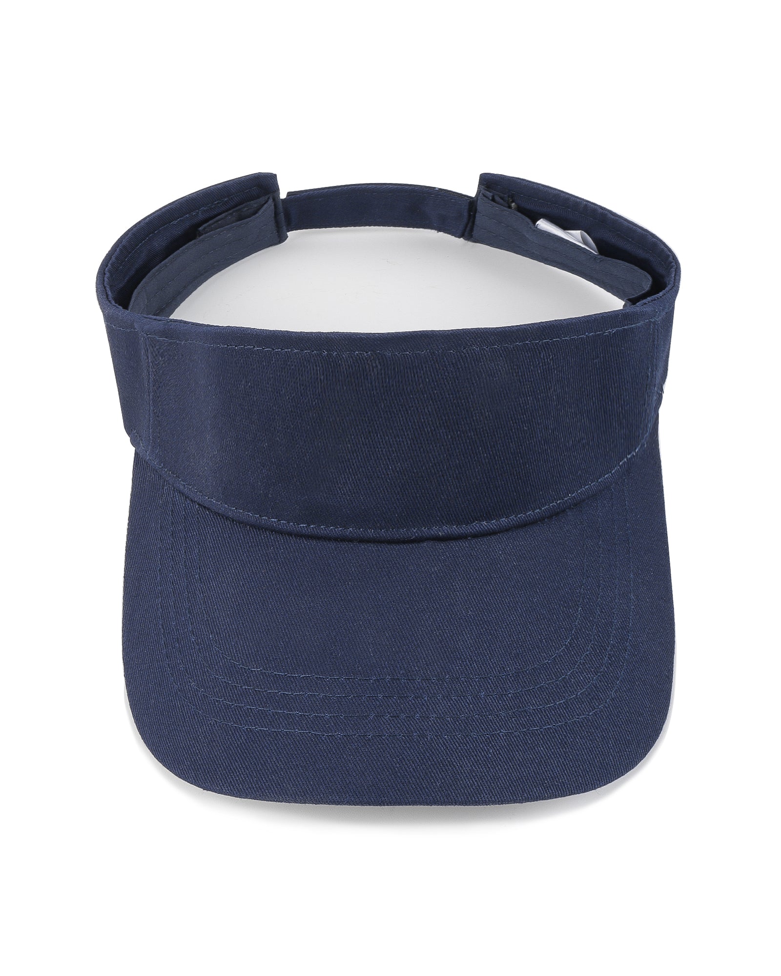 Navy wide brim sun visor for big heads front view