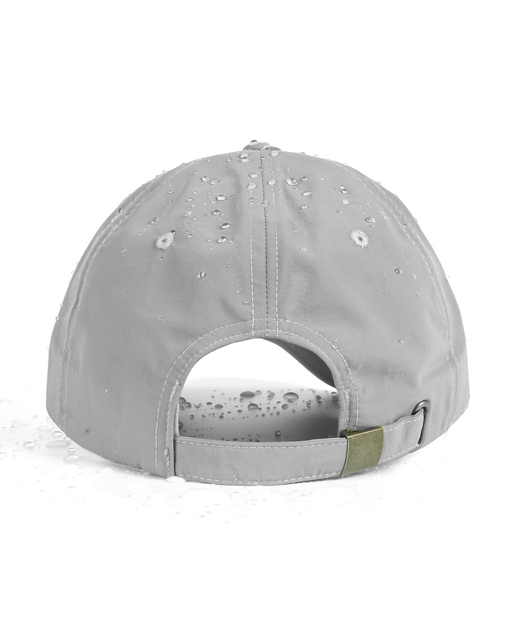 Light gray quick-dry baseball cap for big heads - back view
