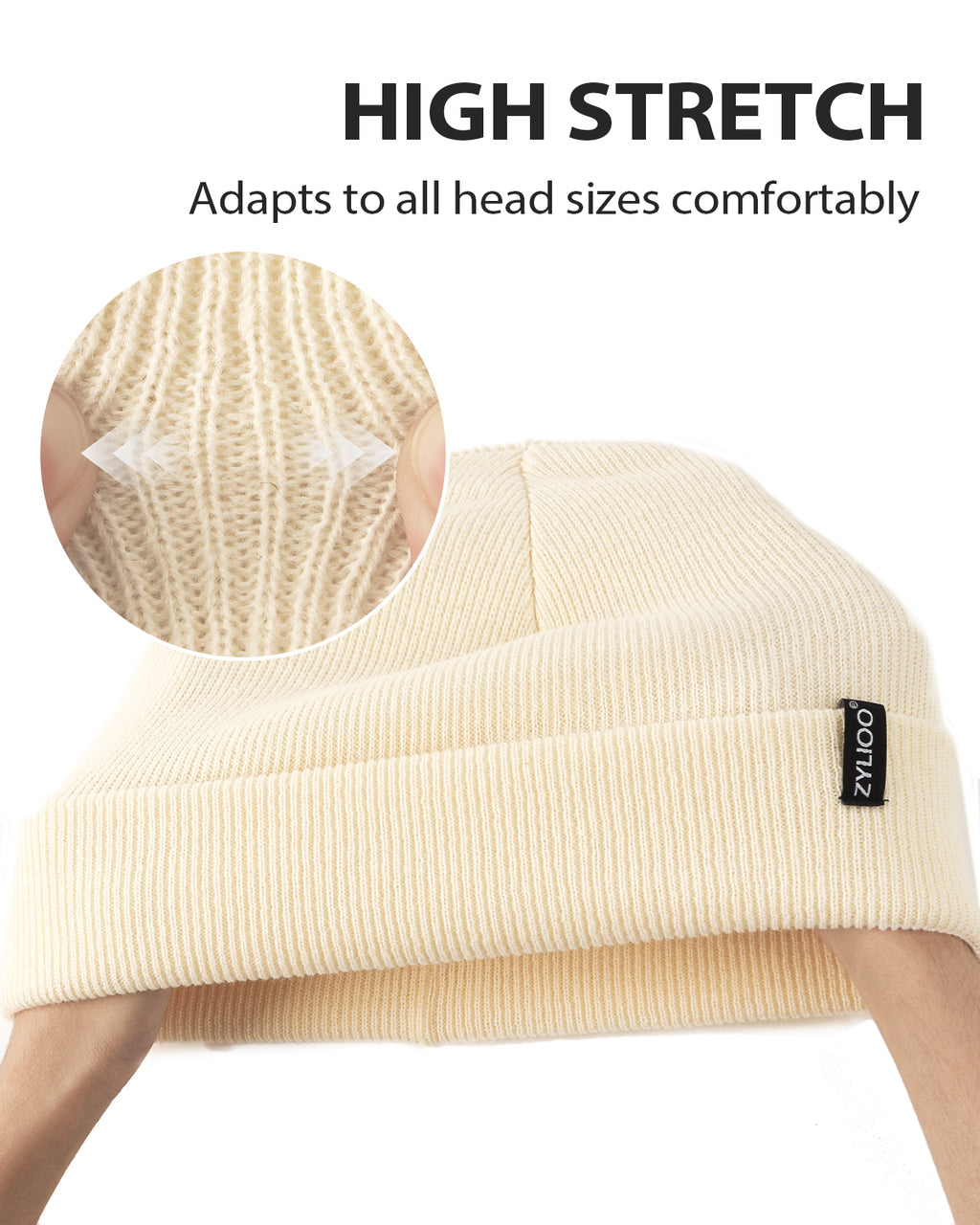 Fine Knit Beanie Hats for Big Heads