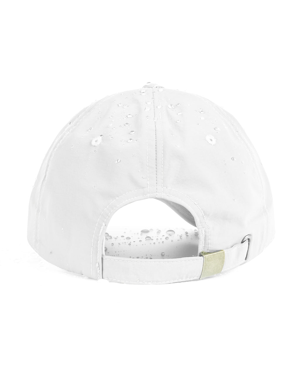 White quick-dry baseball cap for big heads - back view
