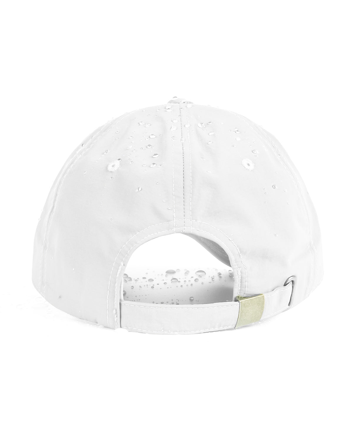 White quick-dry baseball cap for big heads - back view
