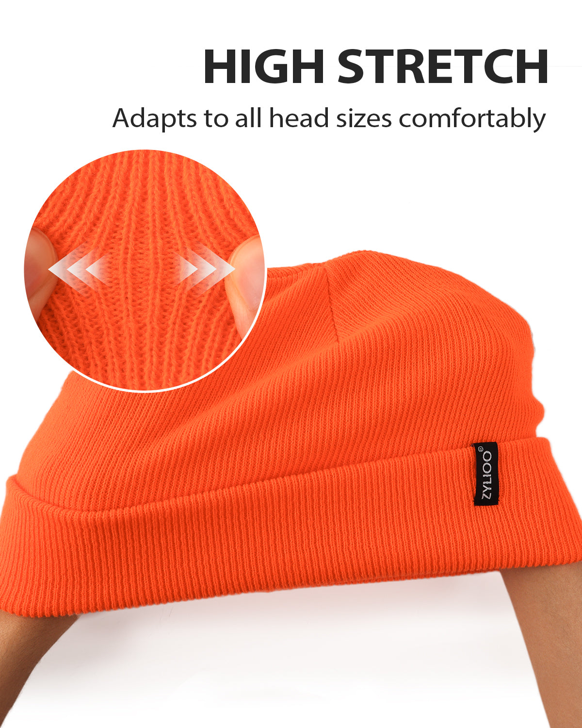Fine Knit Beanie Hats for Big Heads