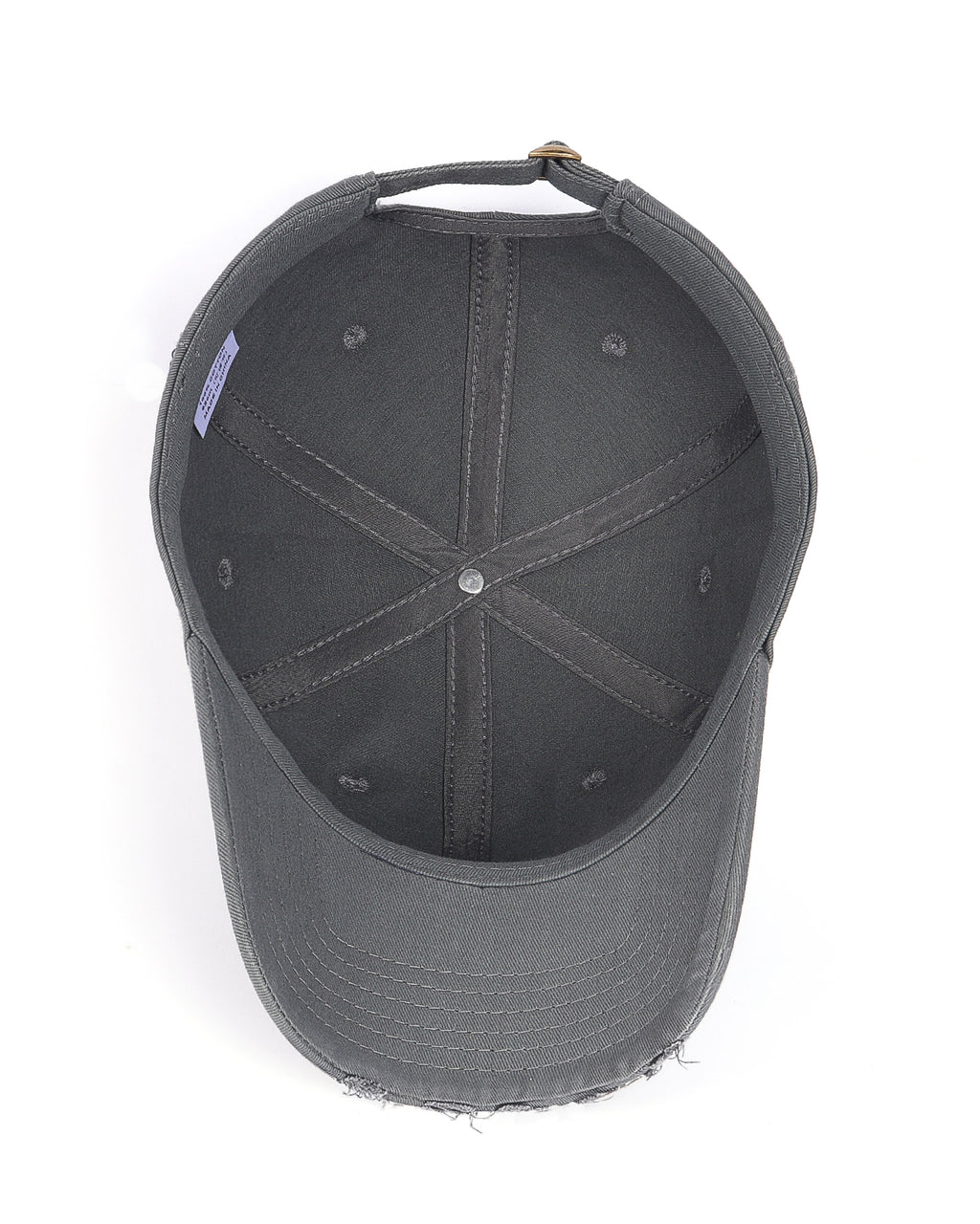 Baseball cap sweatband and inner structure detail